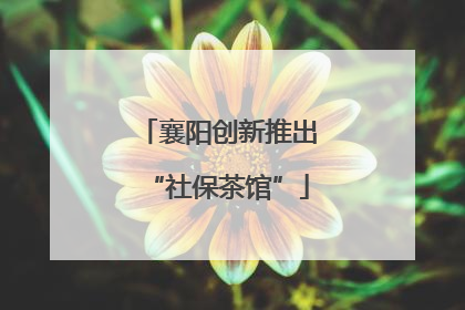 襄阳创新推出“社保茶馆”