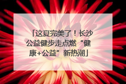 这夏完美了！长沙公益健步走点燃“健康+公益”新热潮