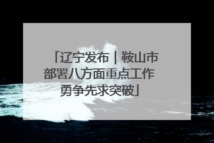辽宁发布｜鞍山市部署八方面重点工作勇争先求突破