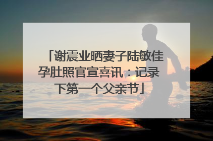 谢震业晒妻子陆敏佳孕肚照官宣喜讯：记录下第一个父亲节