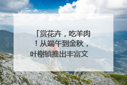 赏花卉，吃羊肉！从端午到金秋，叶榭镇推出丰富文旅活动邀您爽玩