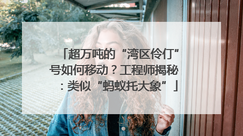 超万吨的“湾区伶仃”号如何移动？工程师揭秘：类似“蚂蚁托大象”