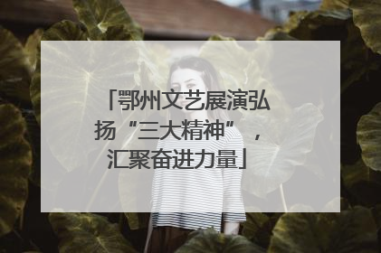 鄂州文艺展演弘扬“三大精神”，汇聚奋进力量