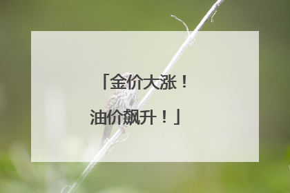 金价大涨！油价飙升！