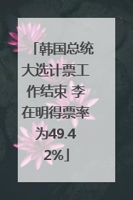 韩国总统大选计票工作结束 李在明得票率为49.42%