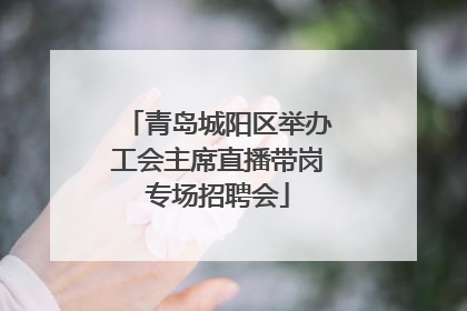 青岛城阳区举办工会主席直播带岗专场招聘会