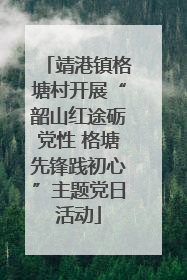 靖港镇格塘村开展“韶山红途砺党性 格塘先锋践初心”主题党日活动