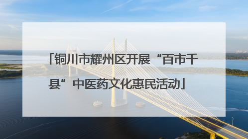 铜川市耀州区开展“百市千县”中医药文化惠民活动