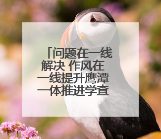 问题在一线解决 作风在一线提升鹰潭一体推进学查改聚焦问题解民忧
