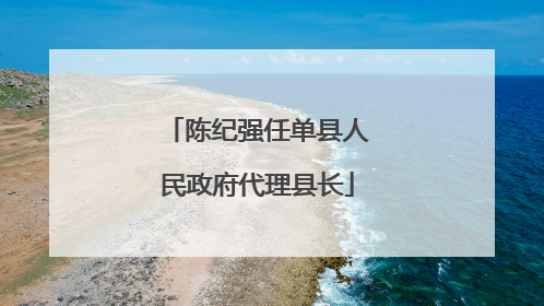 陈纪强任单县人民政府代理县长