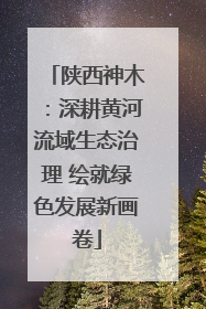 陕西神木：深耕黄河流域生态治理 绘就绿色发展新画卷