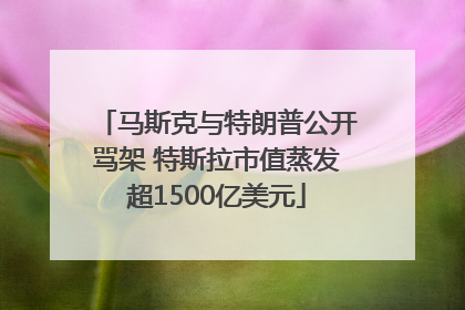 马斯克与特朗普公开骂架 特斯拉市值蒸发超1500亿美元