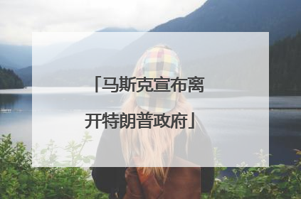 马斯克宣布离开特朗普政府
