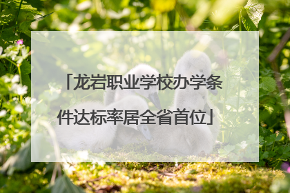 龙岩职业学校办学条件达标率居全省首位