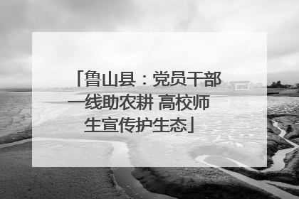 鲁山县：党员干部一线助农耕 高校师生宣传护生态