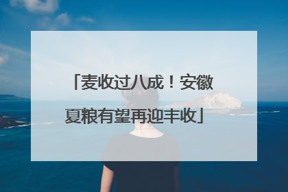 麦收过八成！安徽夏粮有望再迎丰收