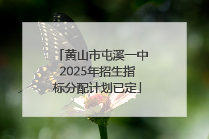 黄山市屯溪一中2025年招生指标分配计划已定