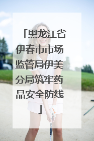 黑龙江省伊春市市场监管局伊美分局筑牢药品安全防线
