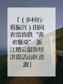 （乡村行·看振兴）田间农货直供“养老餐桌” 浙江缙云银发经济盘活山区资源