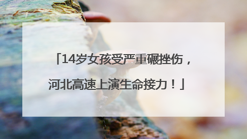 14岁女孩受严重碾挫伤，河北高速上演生命接力！