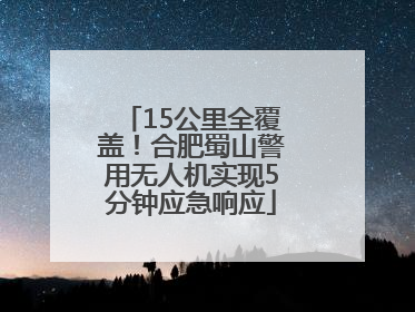 15公里全覆盖！合肥蜀山警用无人机实现5分钟应急响应
