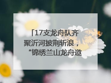 17支龙舟队齐聚沂河披荆斩浪，“锦绣兰山龙舟邀请赛”开幕