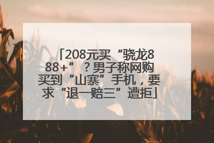 208元买“骁龙888+”？男子称网购买到“山寨”手机，要求“退一赔三”遭拒