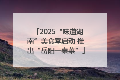 2025“味道湖南”美食季启动 推出“岳阳一桌菜”
