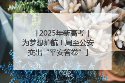 2025年新高考｜为梦想护航！周至公安交出“平安答卷”
