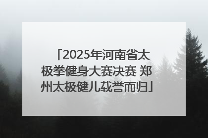 2025年河南省太极拳健身大赛决赛 郑州太极健儿载誉而归