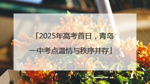 2025年高考首日，青岛一中考点温情与秩序并存