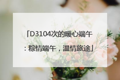 D3104次的暖心端午：粽情端午，温情旅途