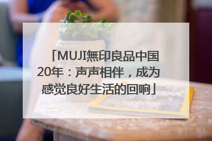 MUJI無印良品中国20年：声声相伴，成为感觉良好生活的回响
